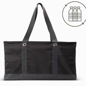 Thirty-One Large Utility Tote - Black - “Squeeze the Day”